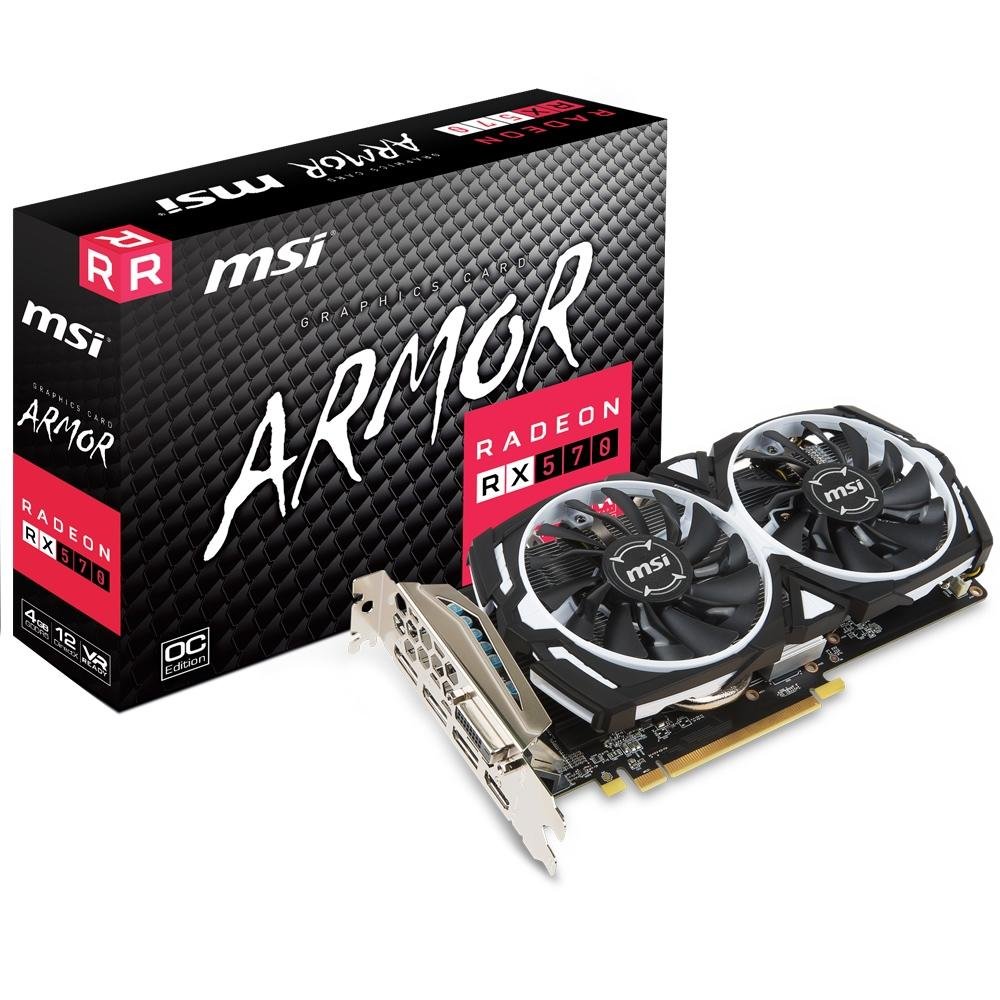 Placa de Vídeo MSI AMD Radeon RX 570 Armor 4G OC GDDR5 Império Teixeira