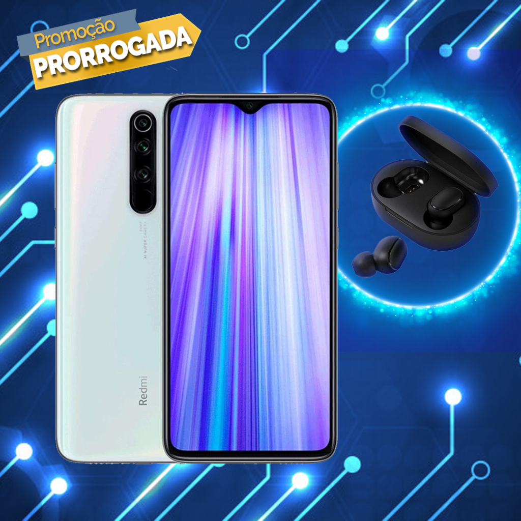 Smartphone Xiaomi Redmi Note 8 Pro Dual Sim 128gb Tela De 653″ 64822 Frontal 20mp Branco 8761