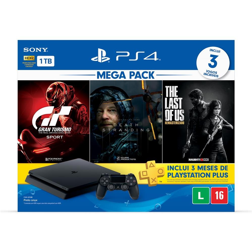 Console Sony Playstation 4 Pro 1TB – Branco – Império Teixeira