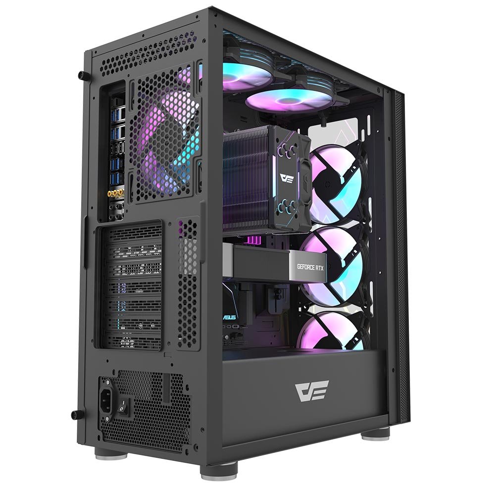 Gabinete Gamer Aigo Darkflash Dk Lateral Em Vidro Preto Imp Rio Teixeira